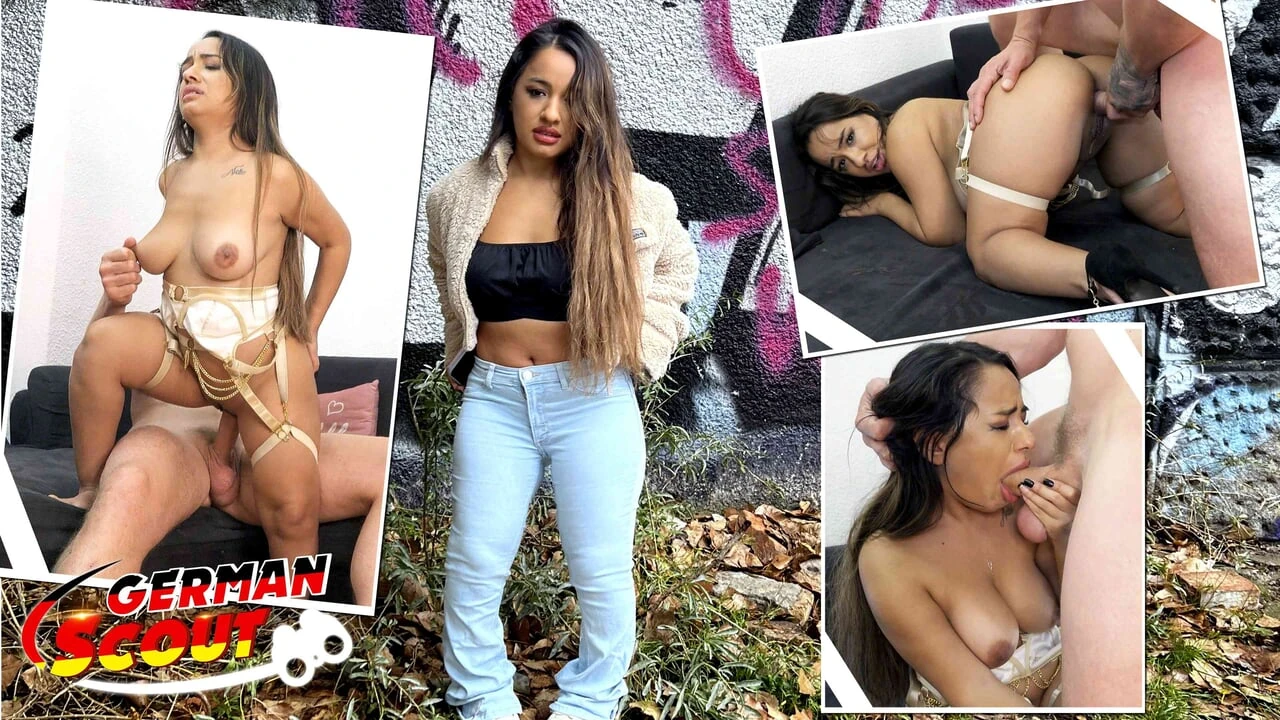 GERMAN SCOUT – Small Latina Midget Munequita Enfadada Talk to Big Dick Casting Fuck